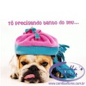 Cartão Importado: Bobblehat Bulldog
